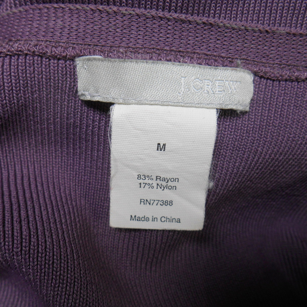 J Crew button purple cardigan sweater medium - Picture 3 of 3